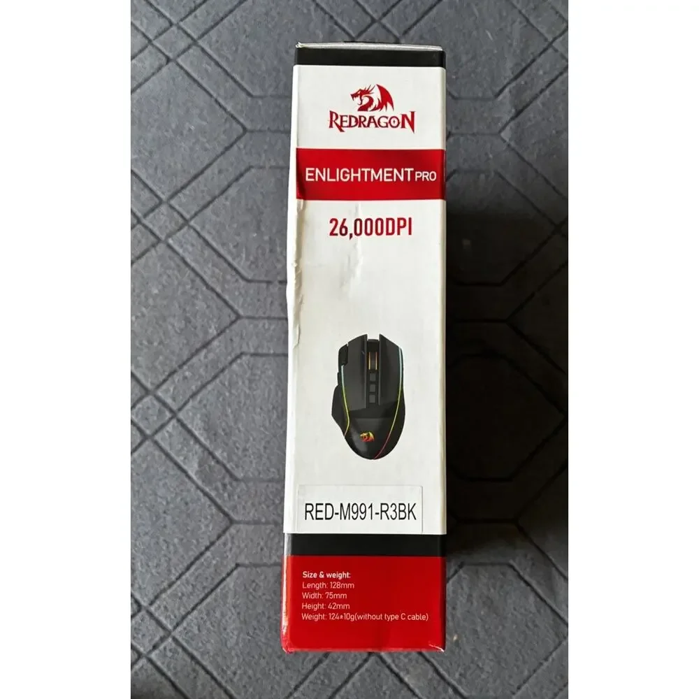 Red Dragon Enlightenment Pro M991 Wireless Gaming Mouse Black 26,000 DPI